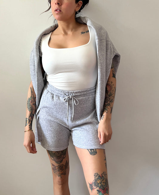 "Jadyn" (Heather Grey) cargo shorts