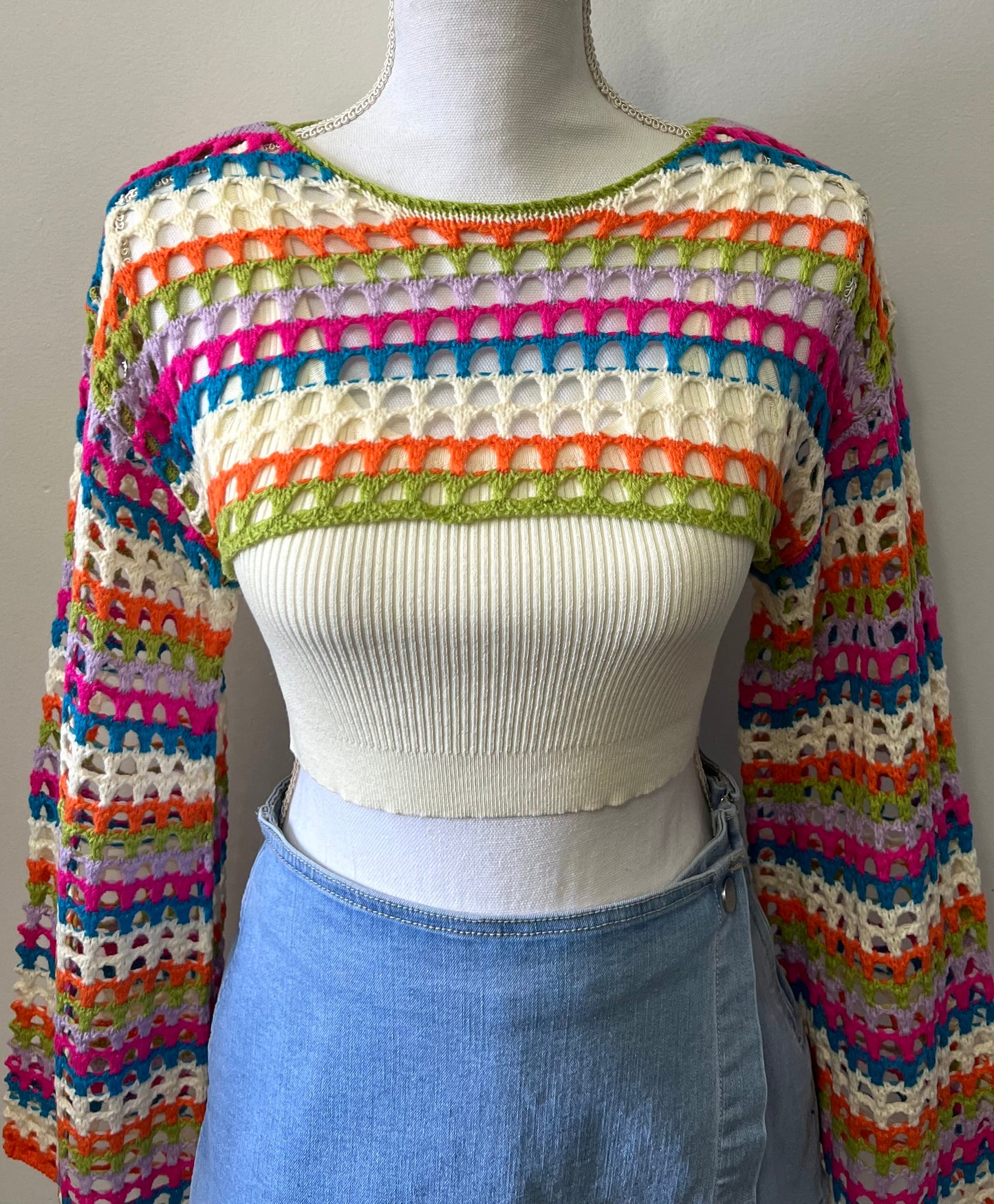 "Pop of Color" bolero