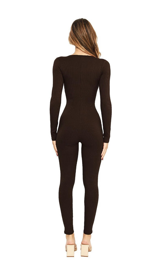 "Got to Go" Brown jumpsuit