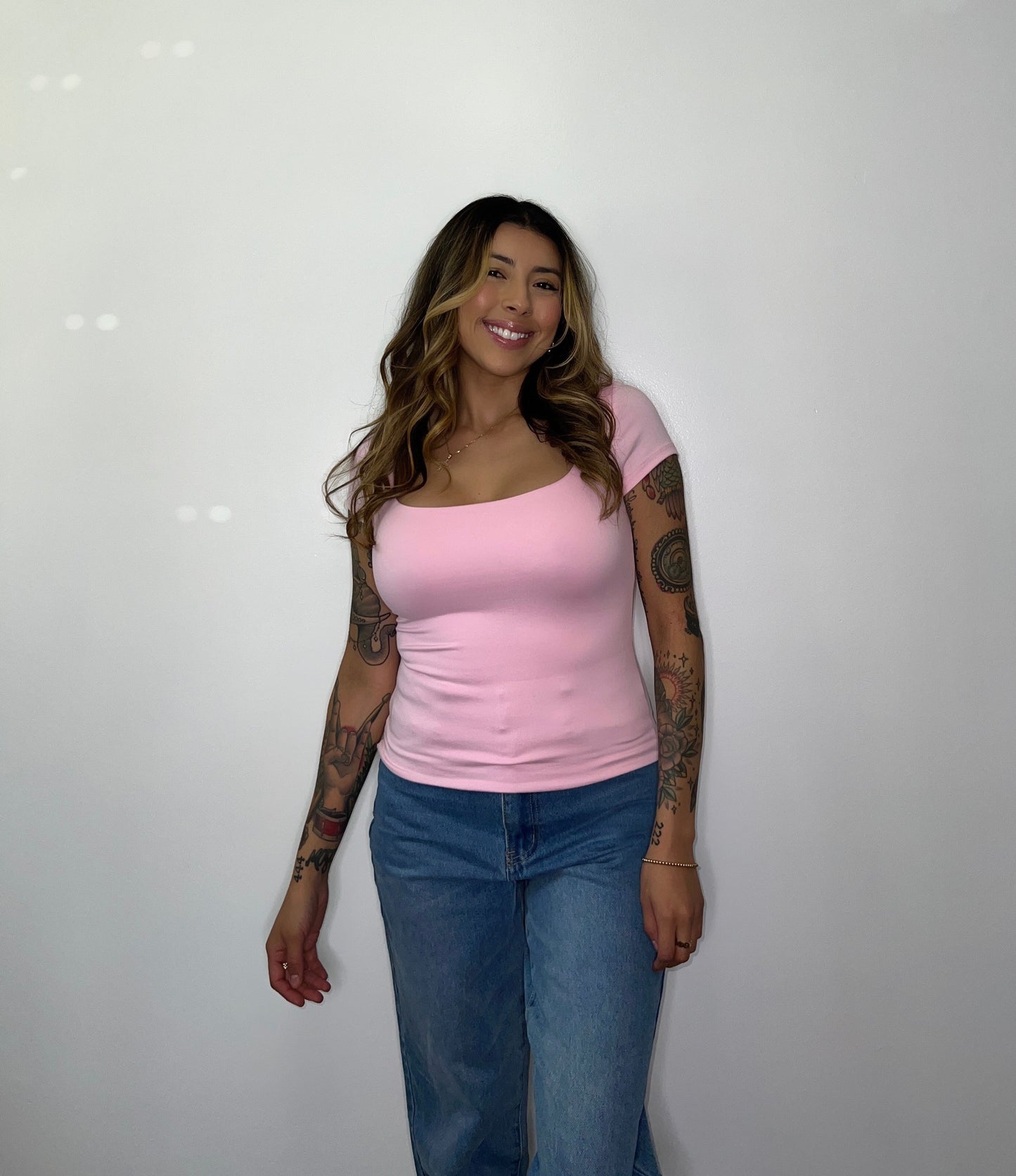 "Not So Basic" shirt Pink