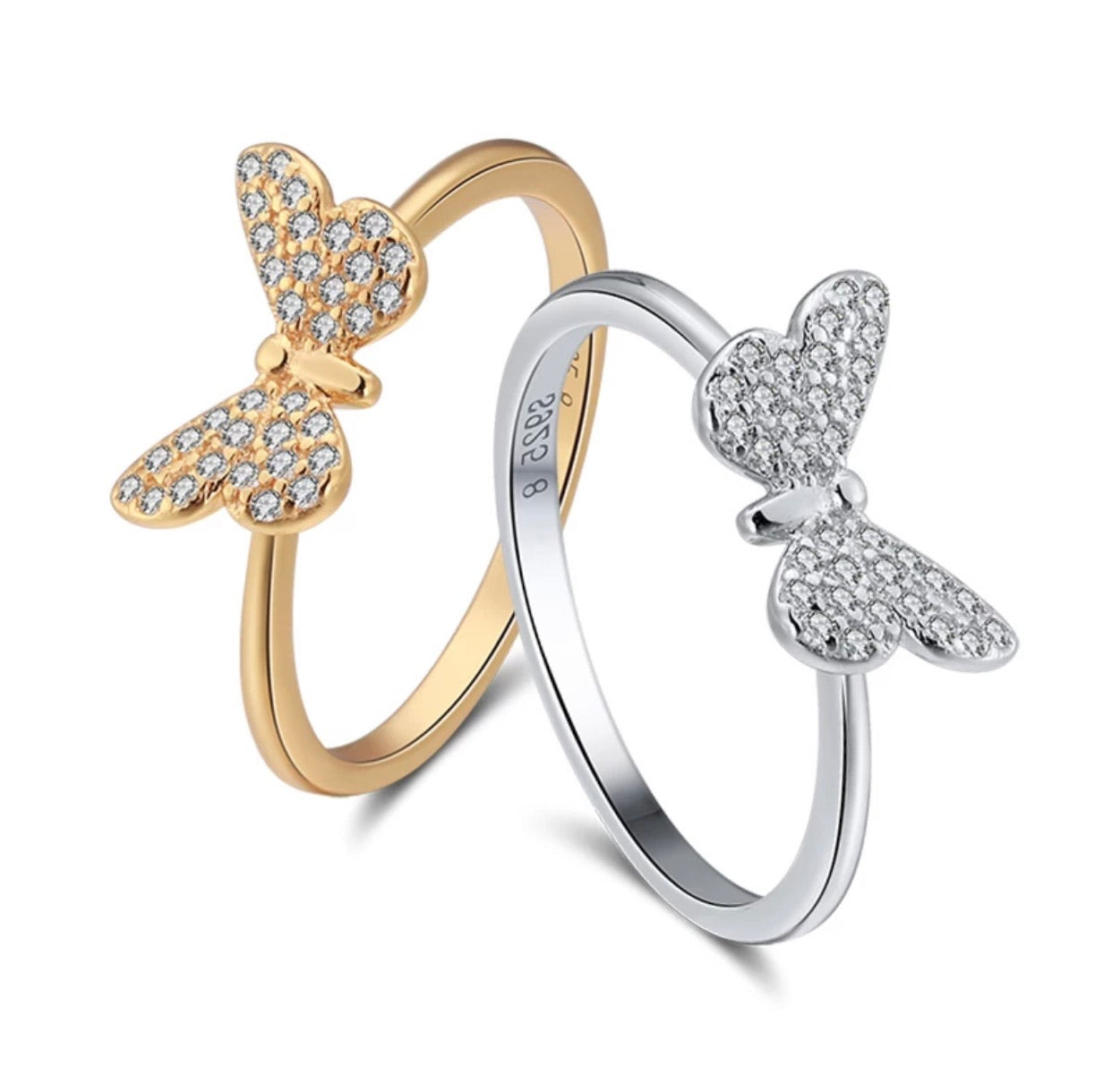 "Fly high" butterfly ring