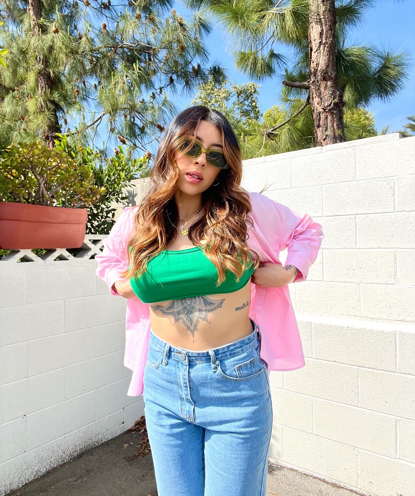 "Any Occasion" (Hot Pink, Green, Baby Pink) button up