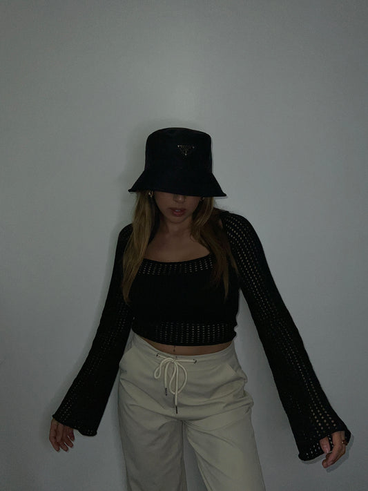 "Cora" crochet long sleeve