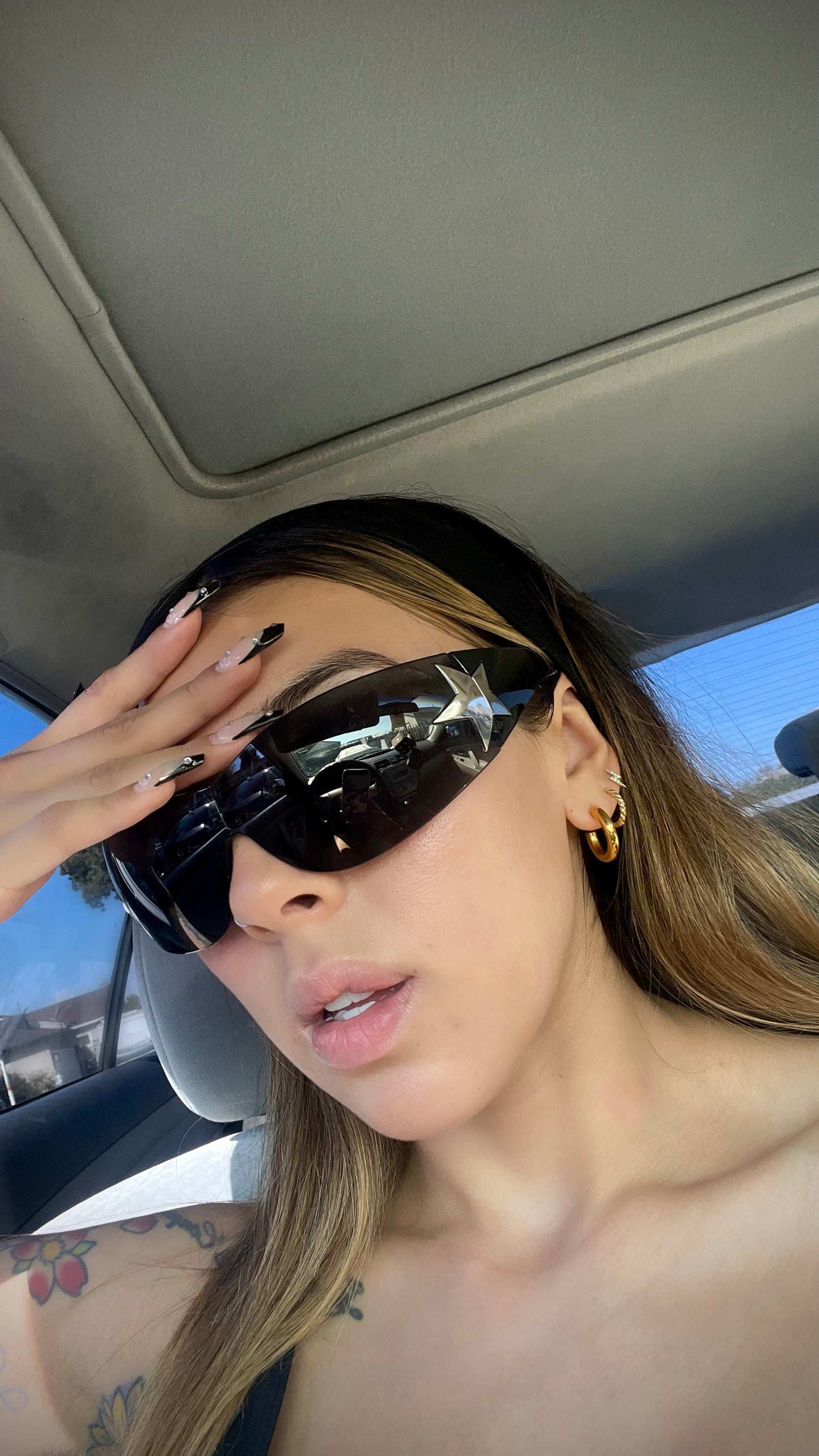 “Rock$tar bby” Black sunglasses