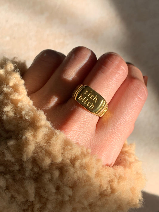 “Rich B!tch Energy” ring