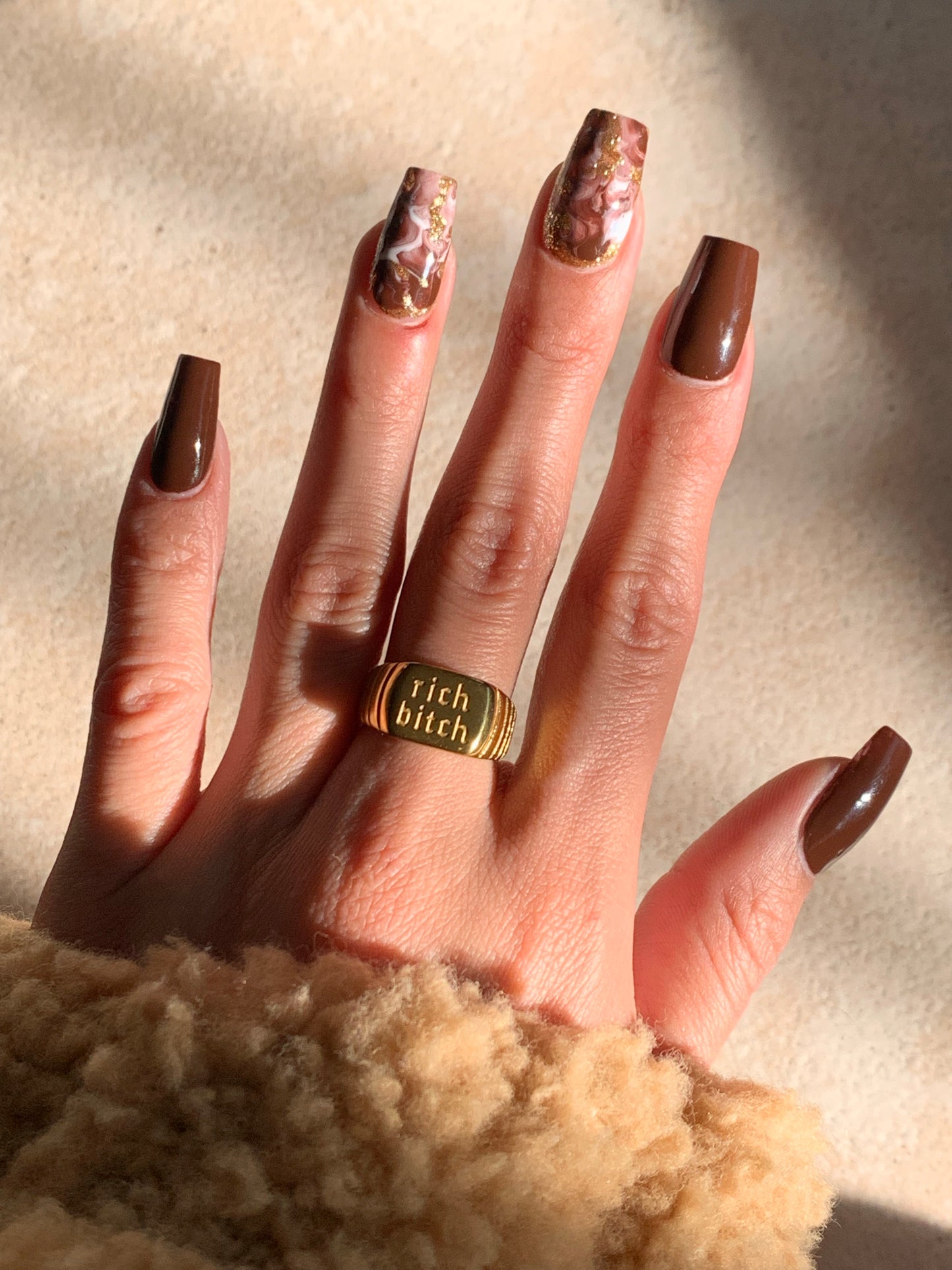 “Rich B!tch Energy” ring