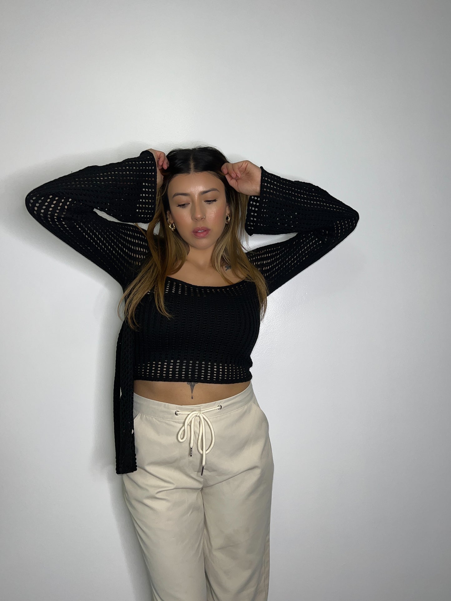 "Cora" crochet long sleeve