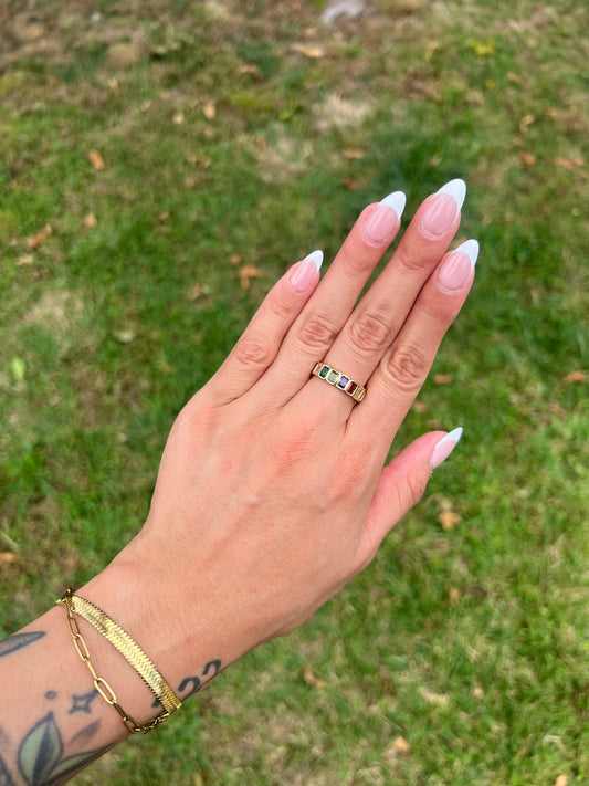 "Gem Stack" ring