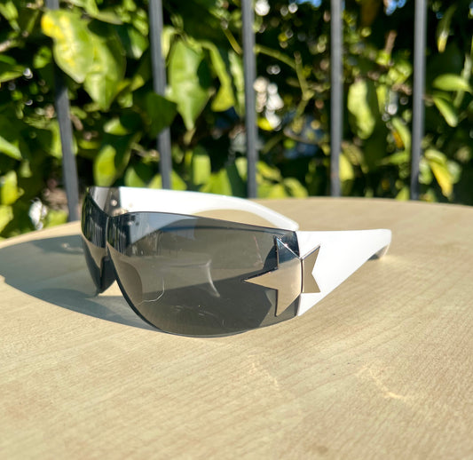 “Rock$tar bby” White sunglasses